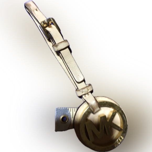 Michael Kors MK Charm Hang Tag Gold Tone Keychain Key Fob Charm - Picture 5 of 5